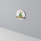 GARDEN INHABITANTS Rundes Kunstregal in Eiche-Optik