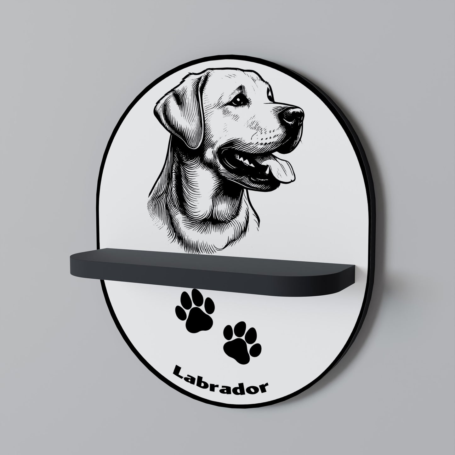LABRADOR DOG Dekoratives Wandregal