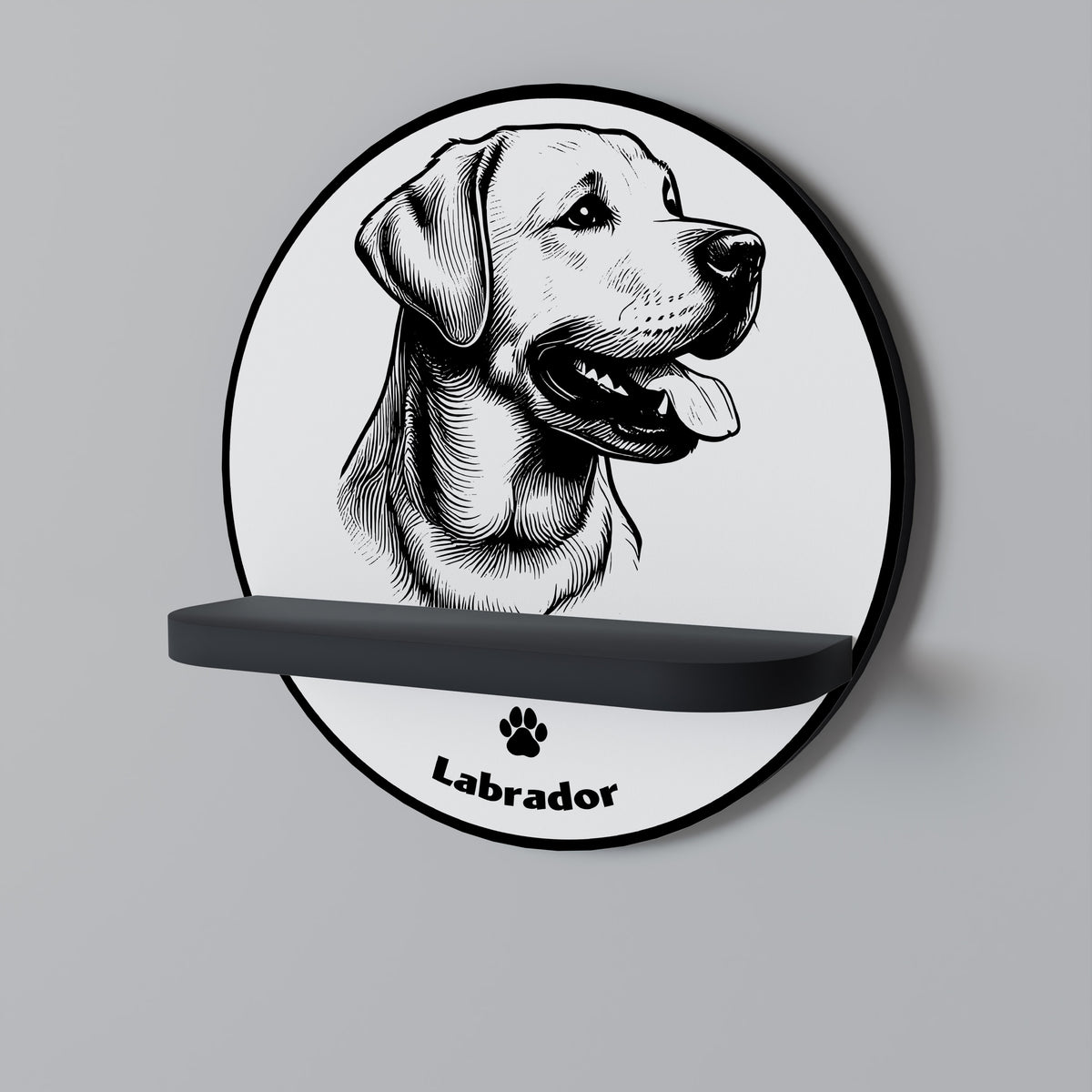 LABRADOR DOG Dekoratives Wandregal