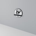 LABRADOR DOG Rundes Kunstregal in Schwarz