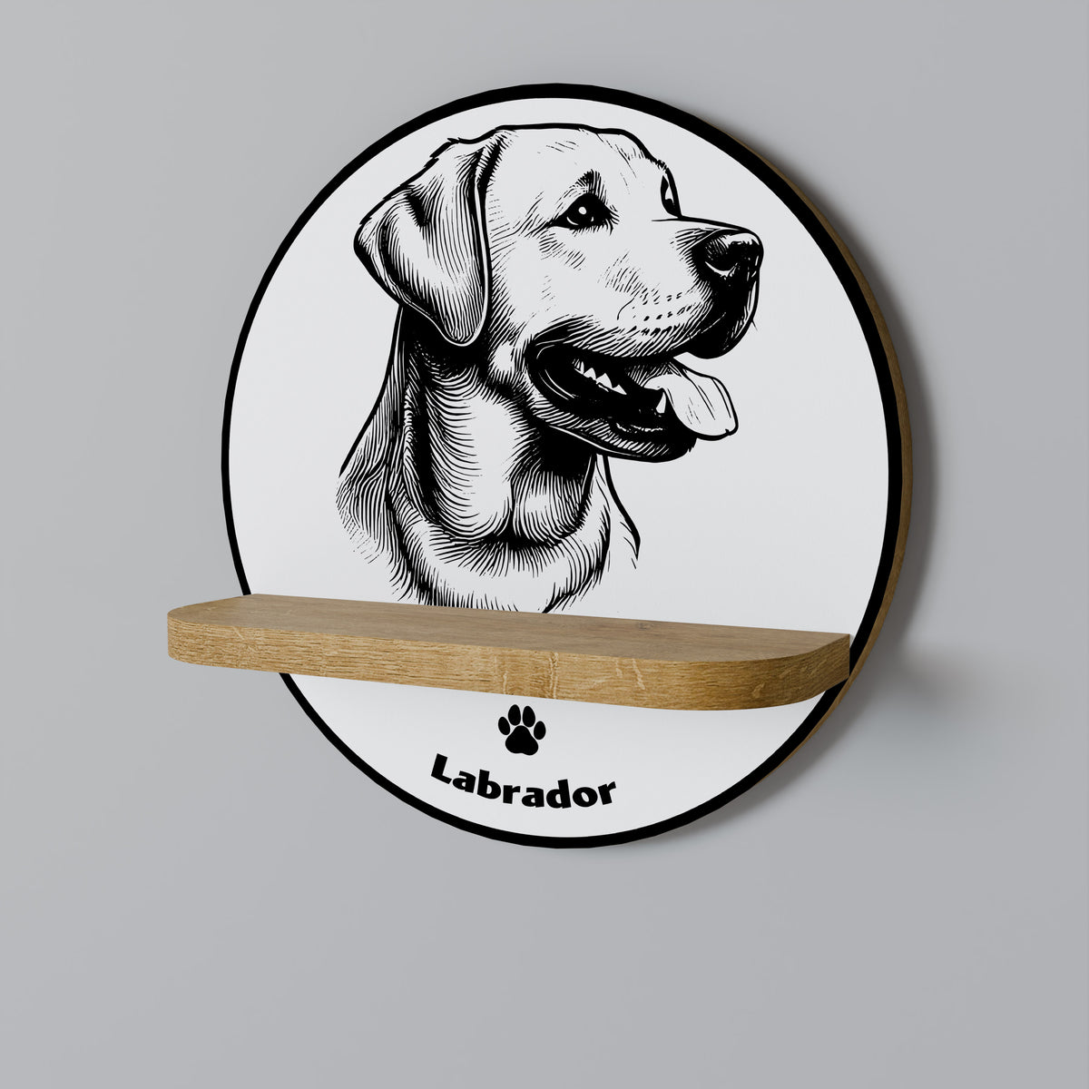LABRADOR DOG Dekoratives Wandregal