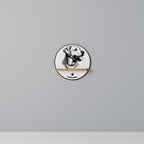 LABRADOR DOG Rundes Kunstregal in Eiche-Optik