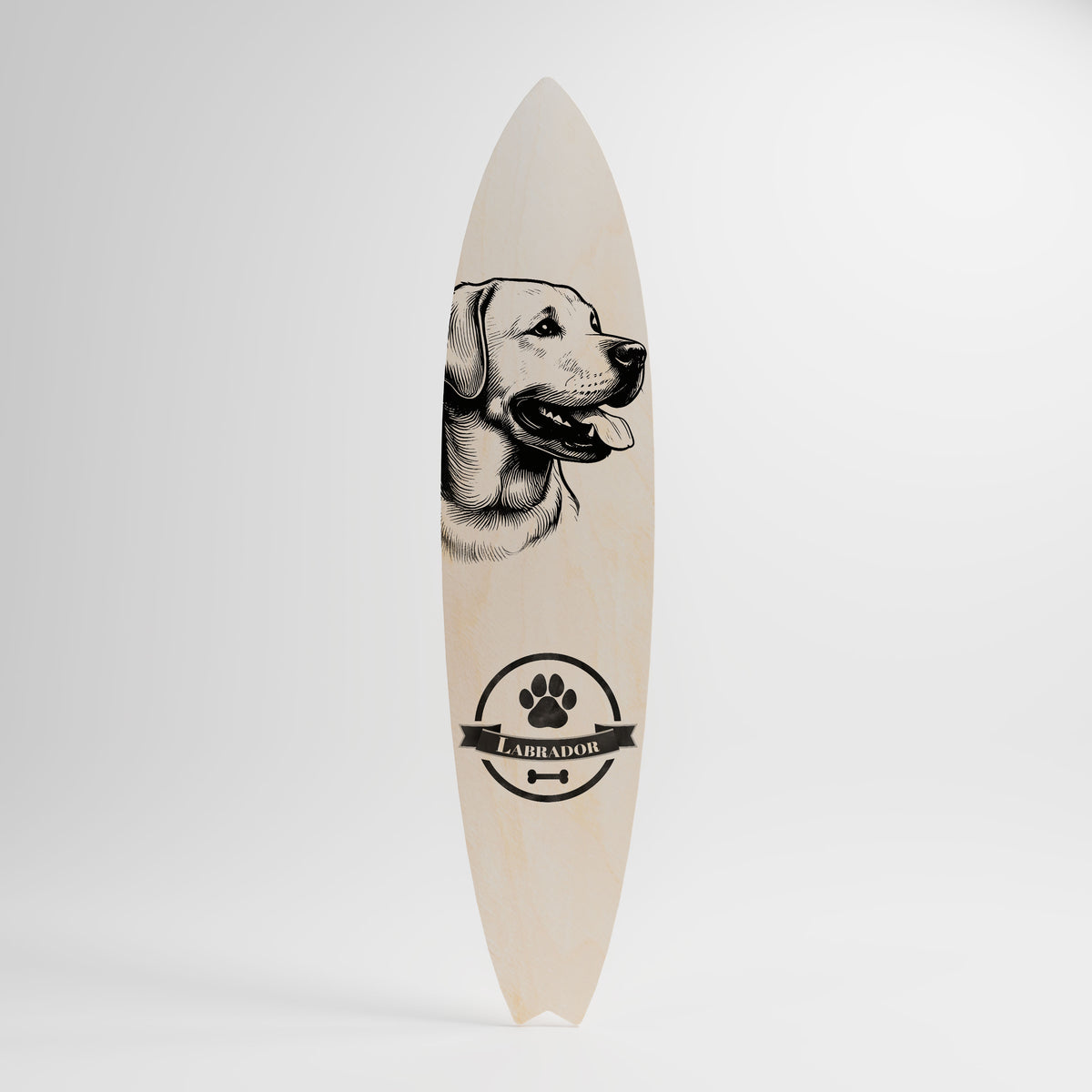 LABRADOR DOG Deko-Surfboard