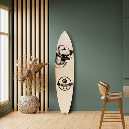 LABRADOR DOG Deko-Surfboard