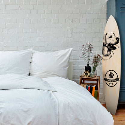 LABRADOR DOG Deko-Surfboard