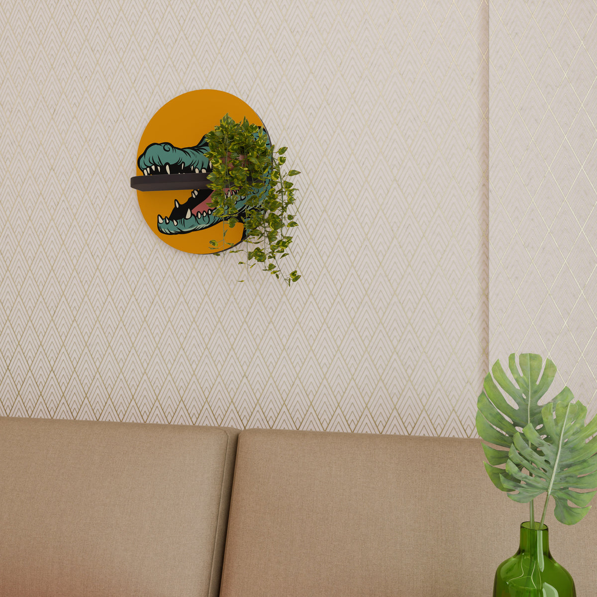 THREATENING GREETING Dekoratives Wandregal