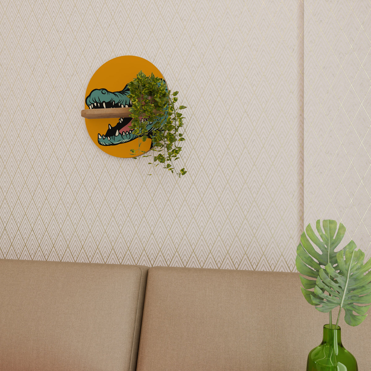 THREATENING GREETING Dekoratives Wandregal