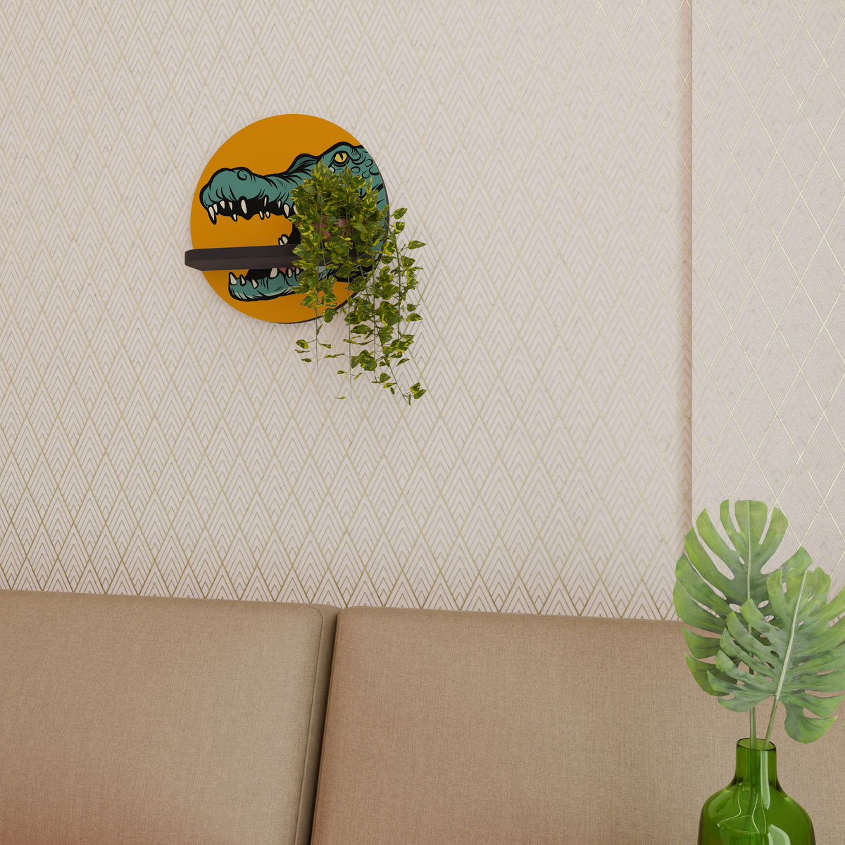 THREATENING GREETING Dekoratives Wandregal