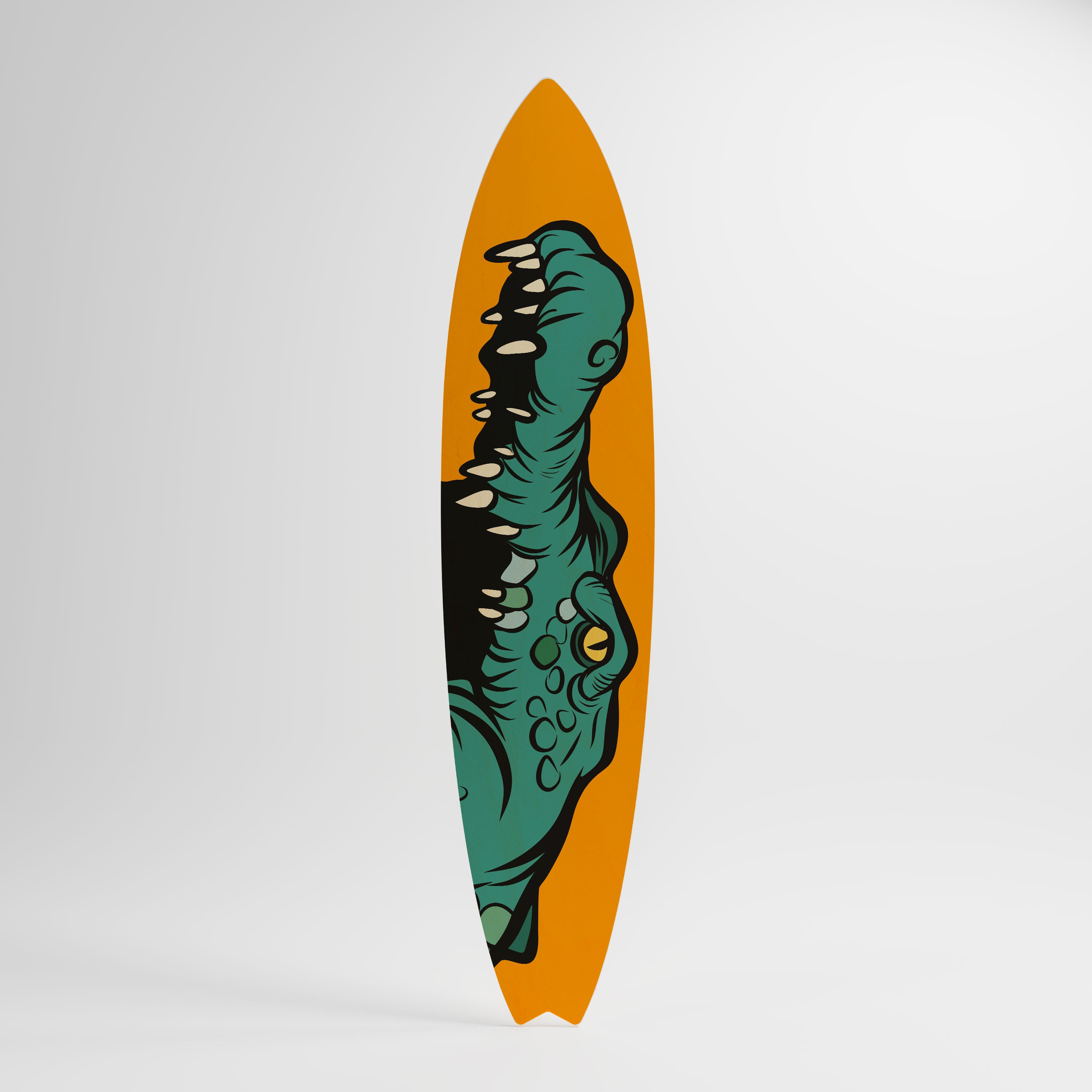 THREATENING GREETING Deko-Surfboard