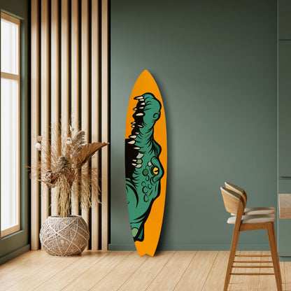 THREATENING GREETING Deko-Surfboard