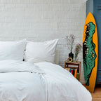 THREATENING GREETING Deko-Surfboard