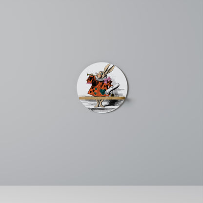 COLORFUL WHITE RABBIT Dekoratives Wandregal