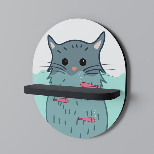 CAT SPLASH Dekoratives Wandregal