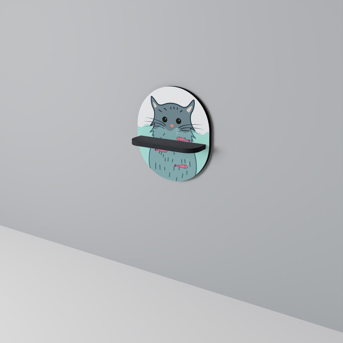 CAT SPLASH Dekoratives Wandregal