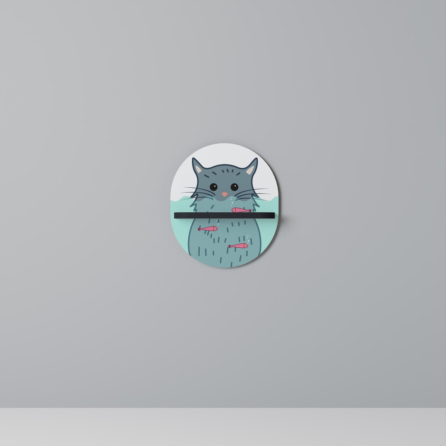 CAT SPLASH Art Shelf