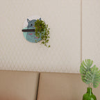 CAT SPLASH Ovales Kunstregal in Schwarz