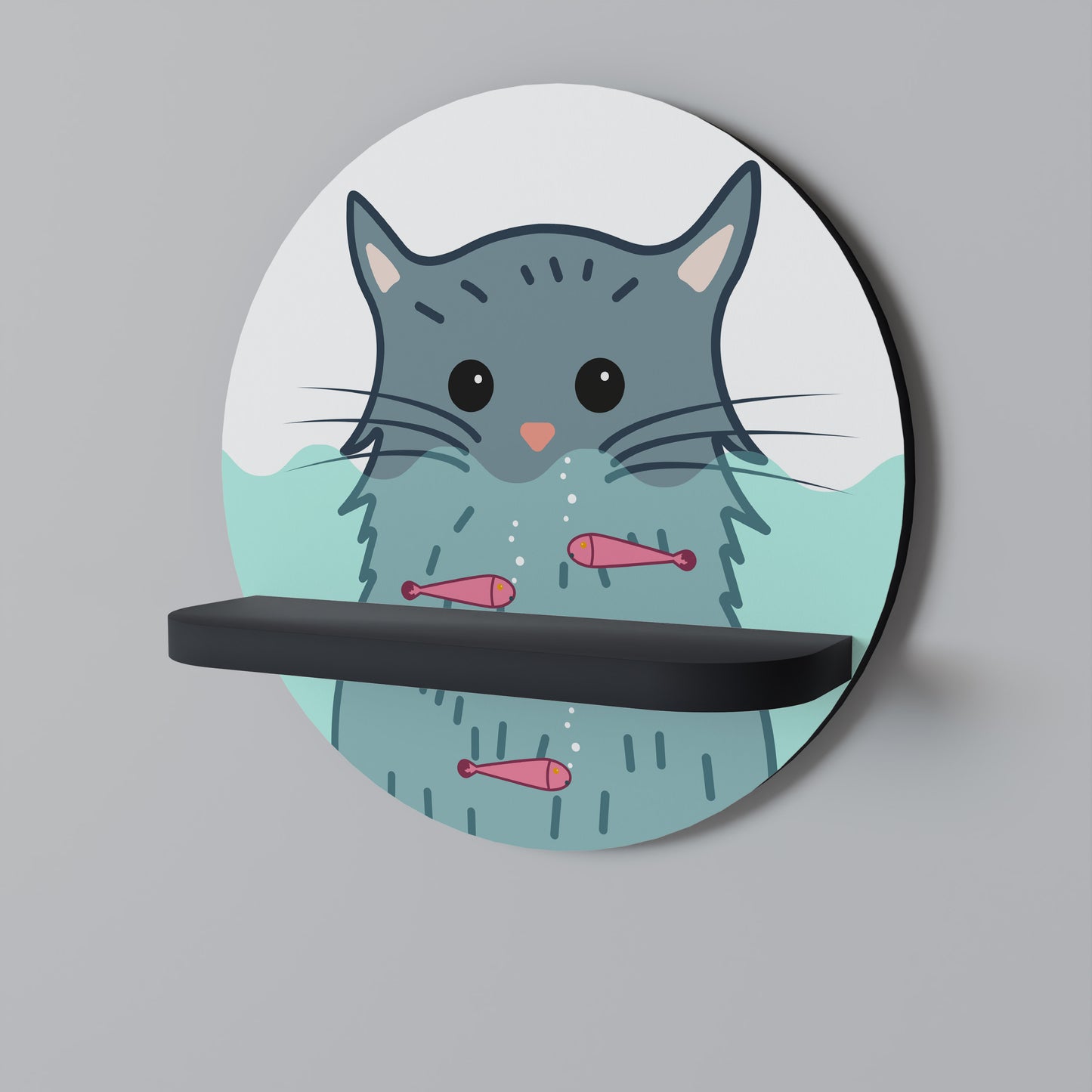 CAT SPLASH Art Shelf