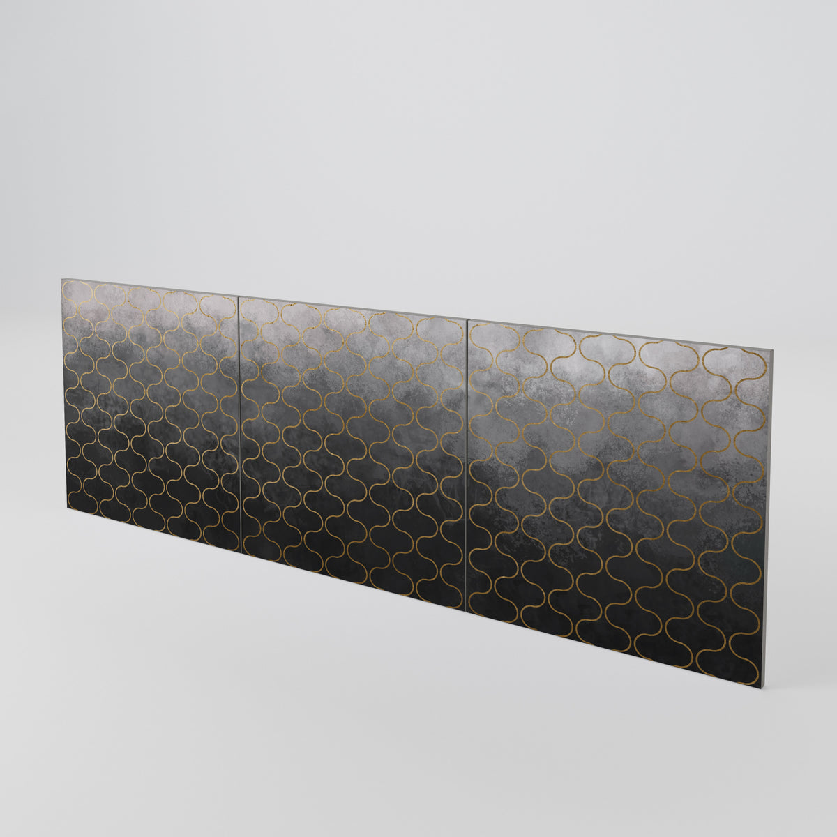TESSELATED GRAYISH 3-Piece Sideboard Door Set