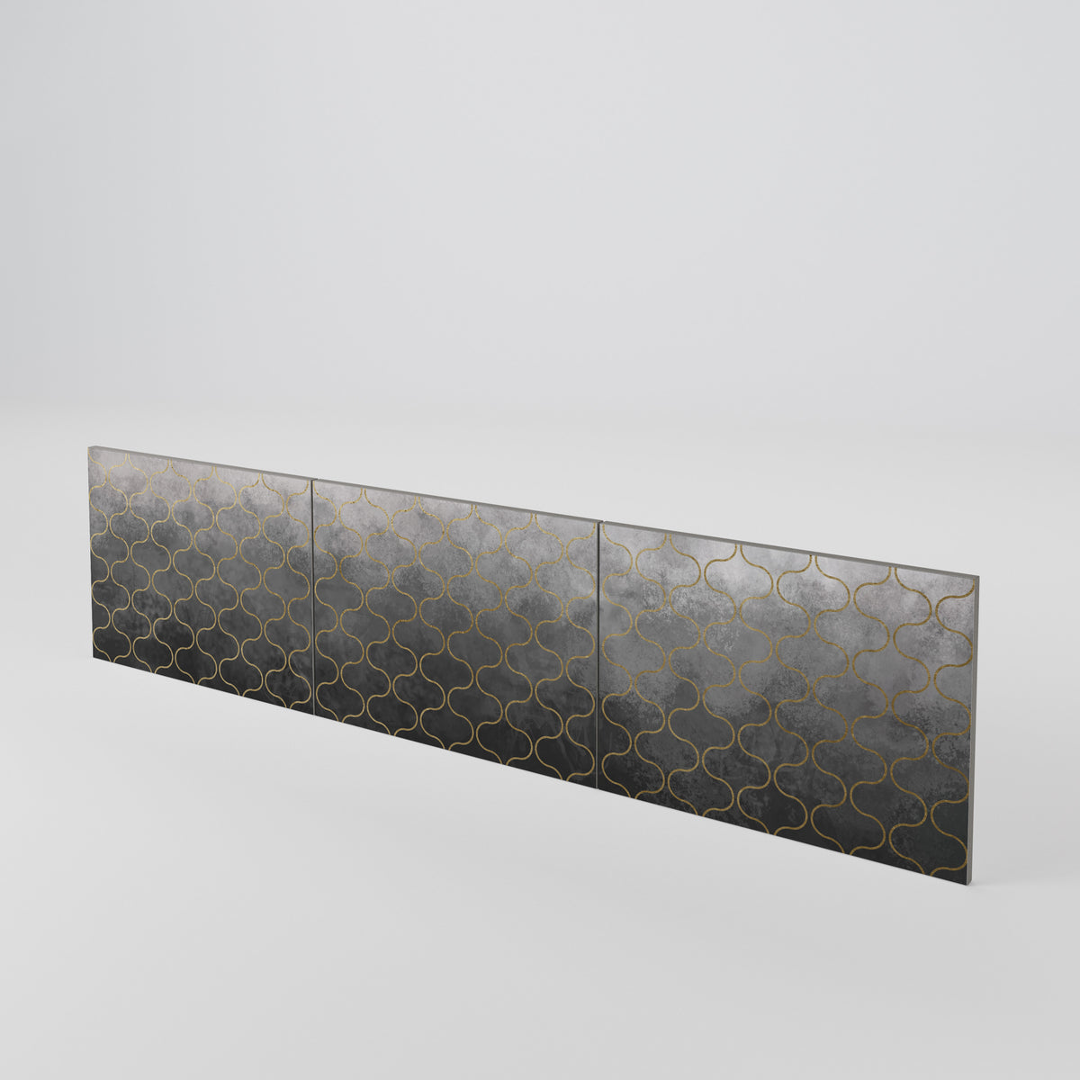 TESSELATED GRAYISH 3-Piece TV Cabinet Door Set