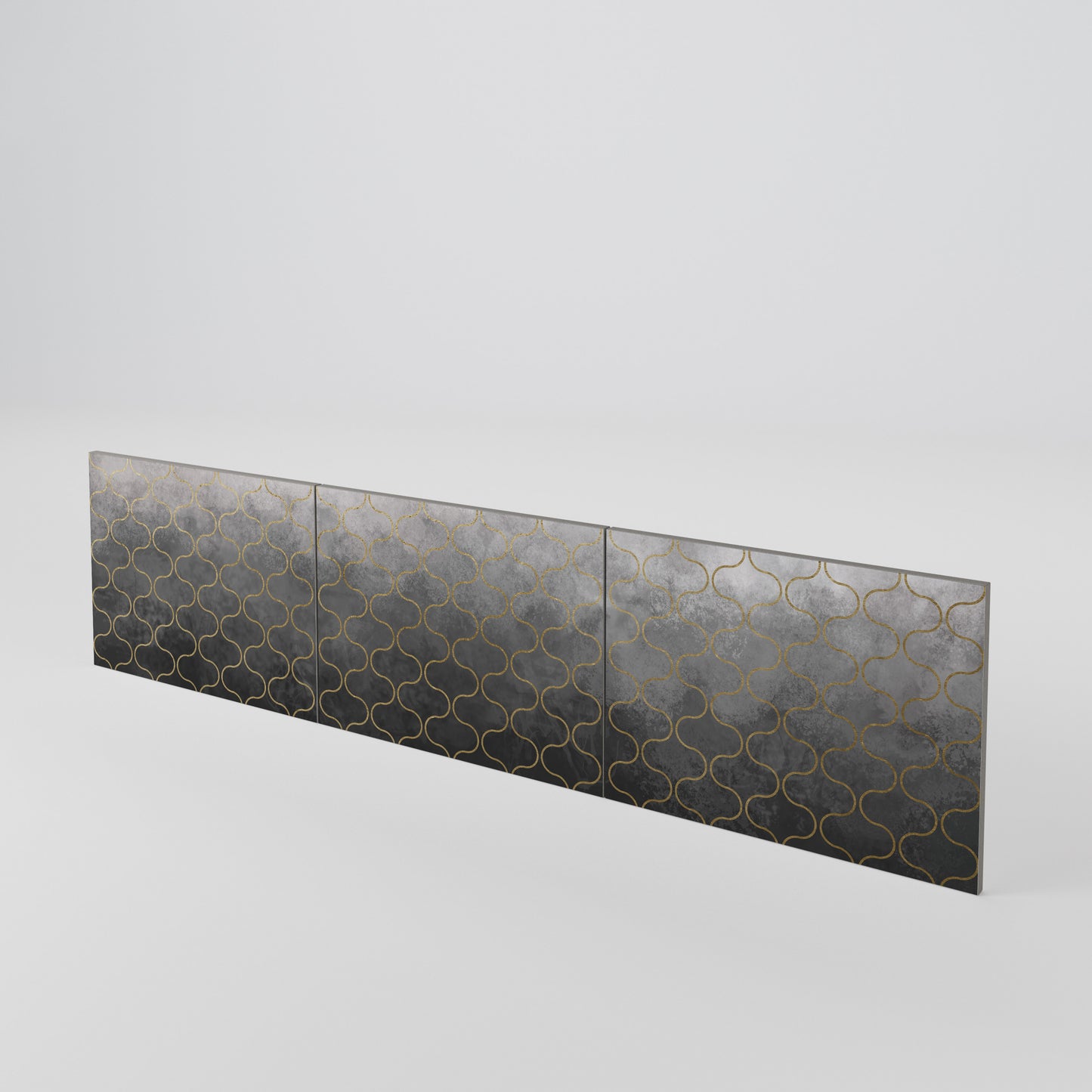 TESSELATED GRAYISH 3-teiliges TV-Lowboard Tür-Set
