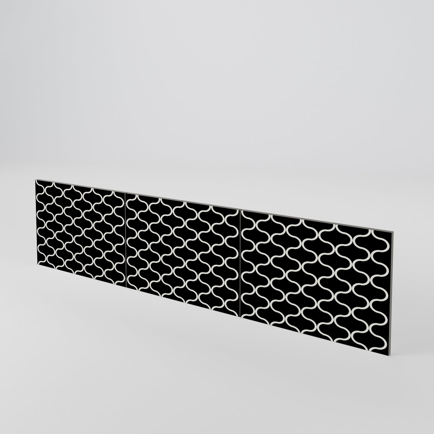 TESSELATED BLACKNESS 3-teiliges TV-Lowboard Tür-Set