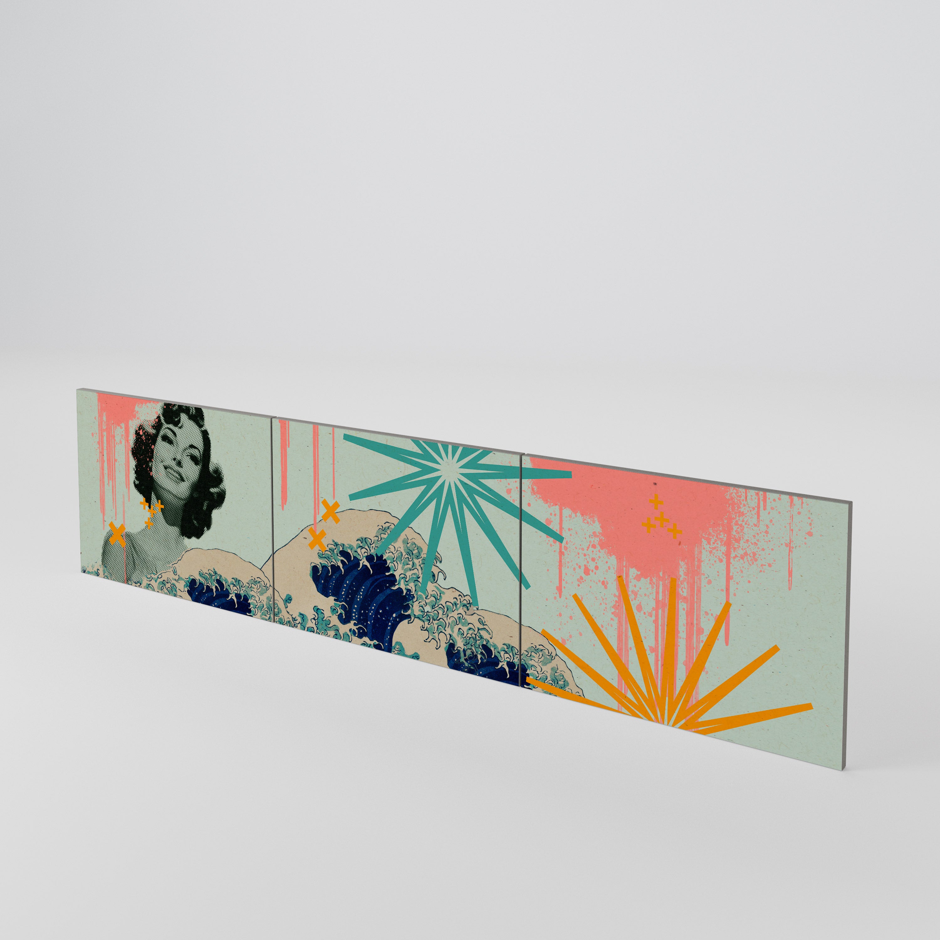 KANAGAWA BEAUTY 3-teiliges TV-Lowboard Tür-Set