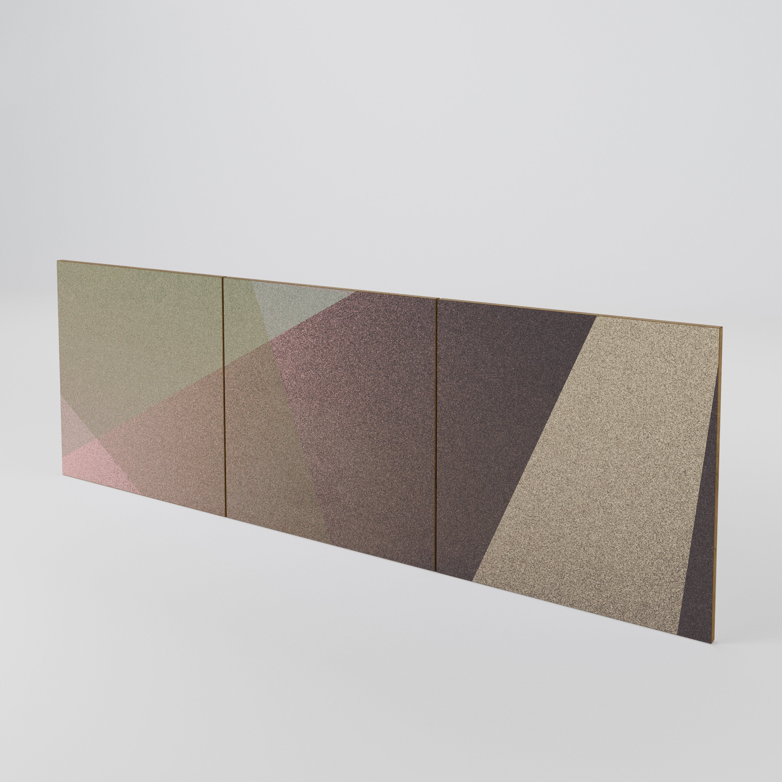 BEIGE GEOMETRY 3-Piece Sideboard Door Set