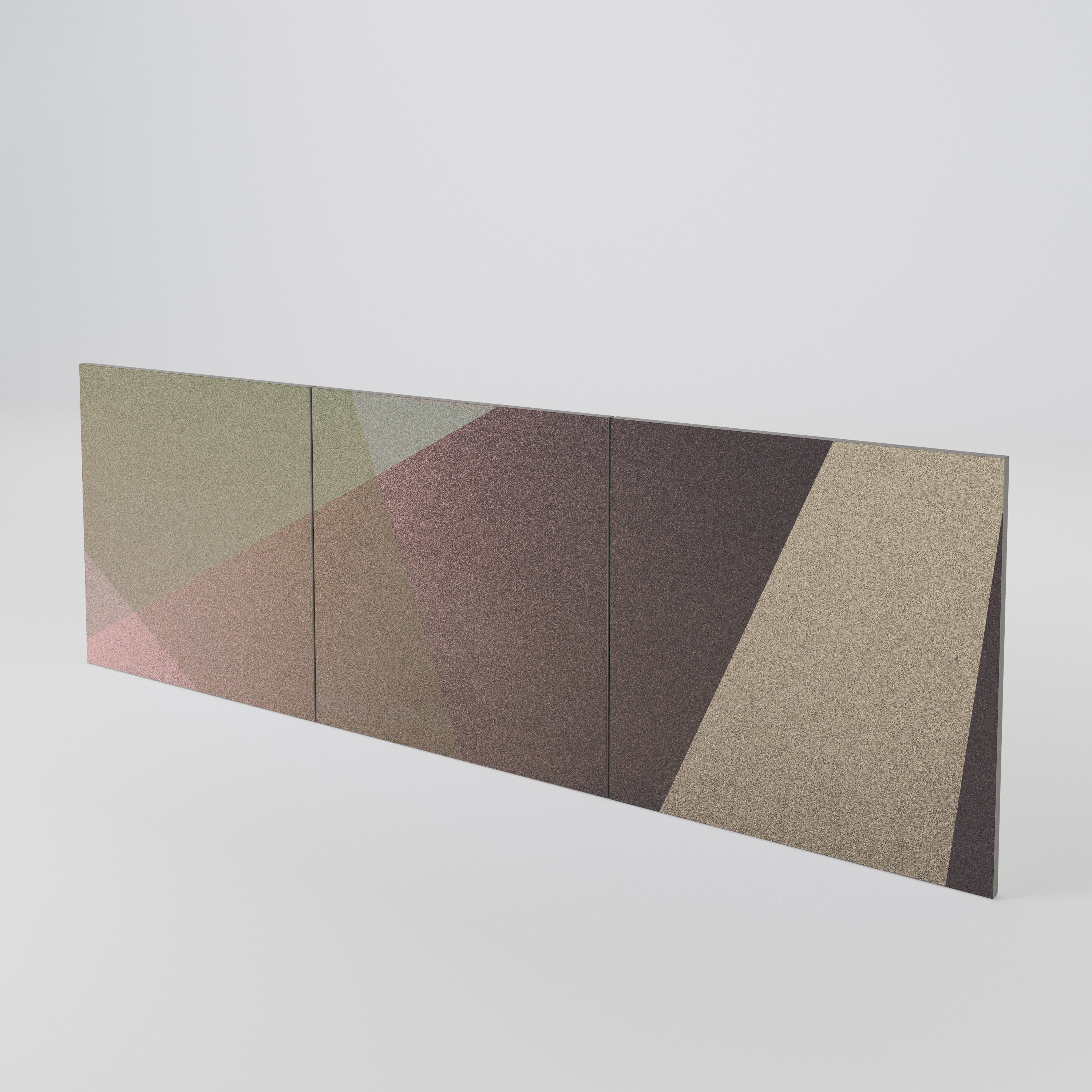 BEIGE GEOMETRY 3-Piece Sideboard Door Set