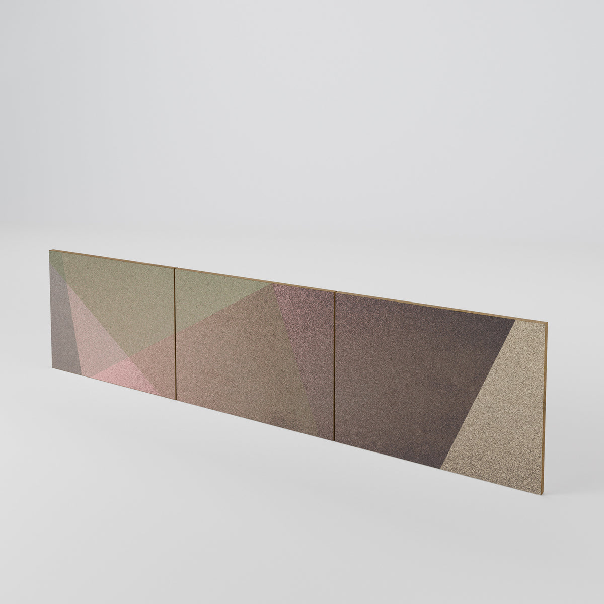 BEIGE GEOMETRY 3-teiliges TV-Lowboard Tür-Set