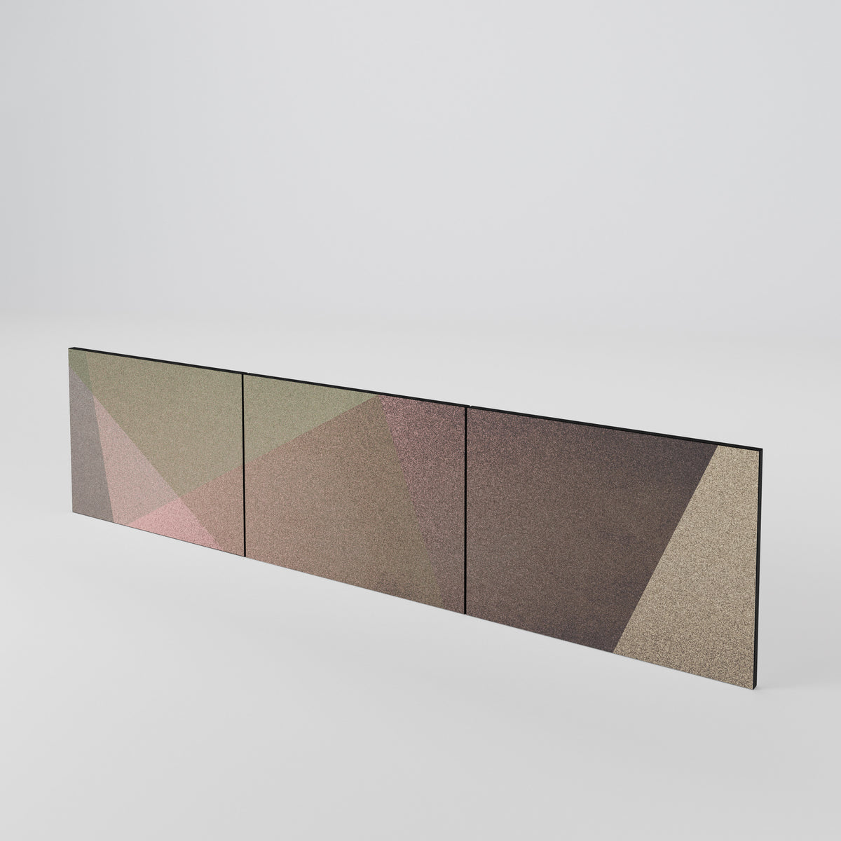 BEIGE GEOMETRY 3-teiliges TV-Lowboard Tür-Set