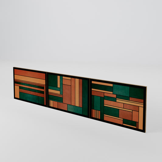 EARTHY FIGURES 3-Piece TV Cabinet Door Set