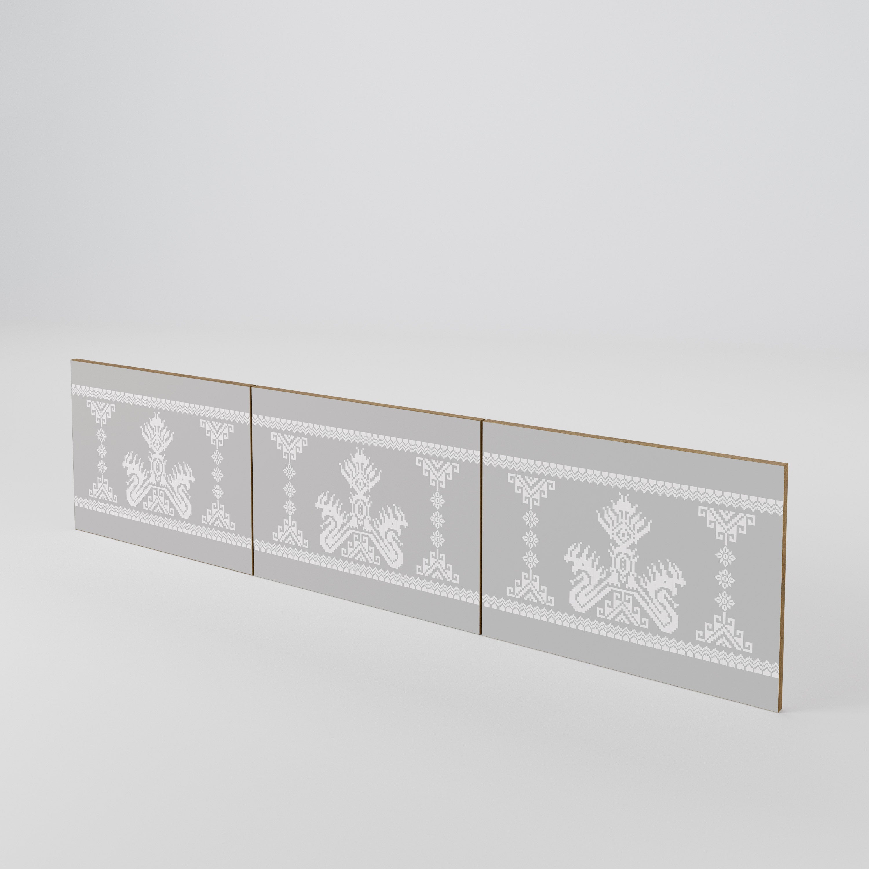 THAI GRAY 3-Piece TV Cabinet Door Set