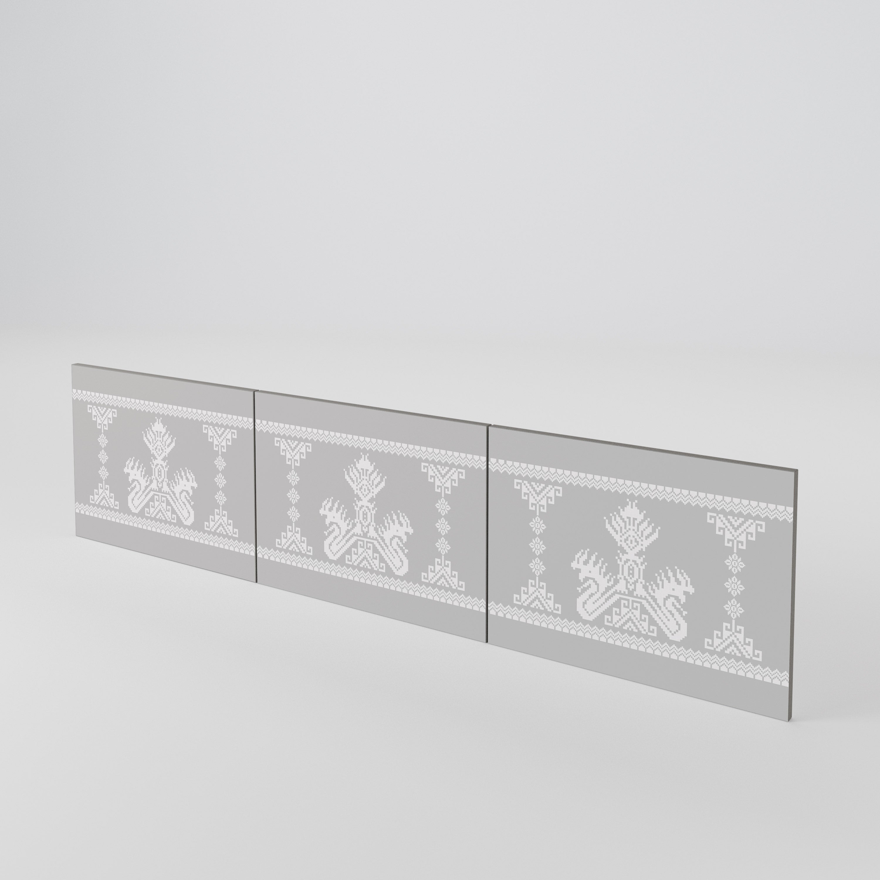 THAI GRAY 3-Piece TV Cabinet Door Set