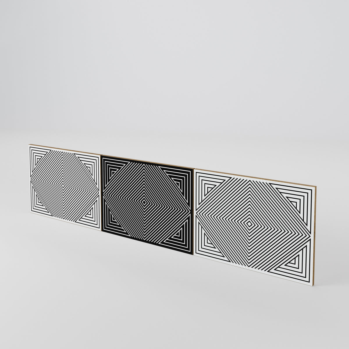 POLYGON ILLUSION 3-teiliges TV-Lowboard Tür-Set