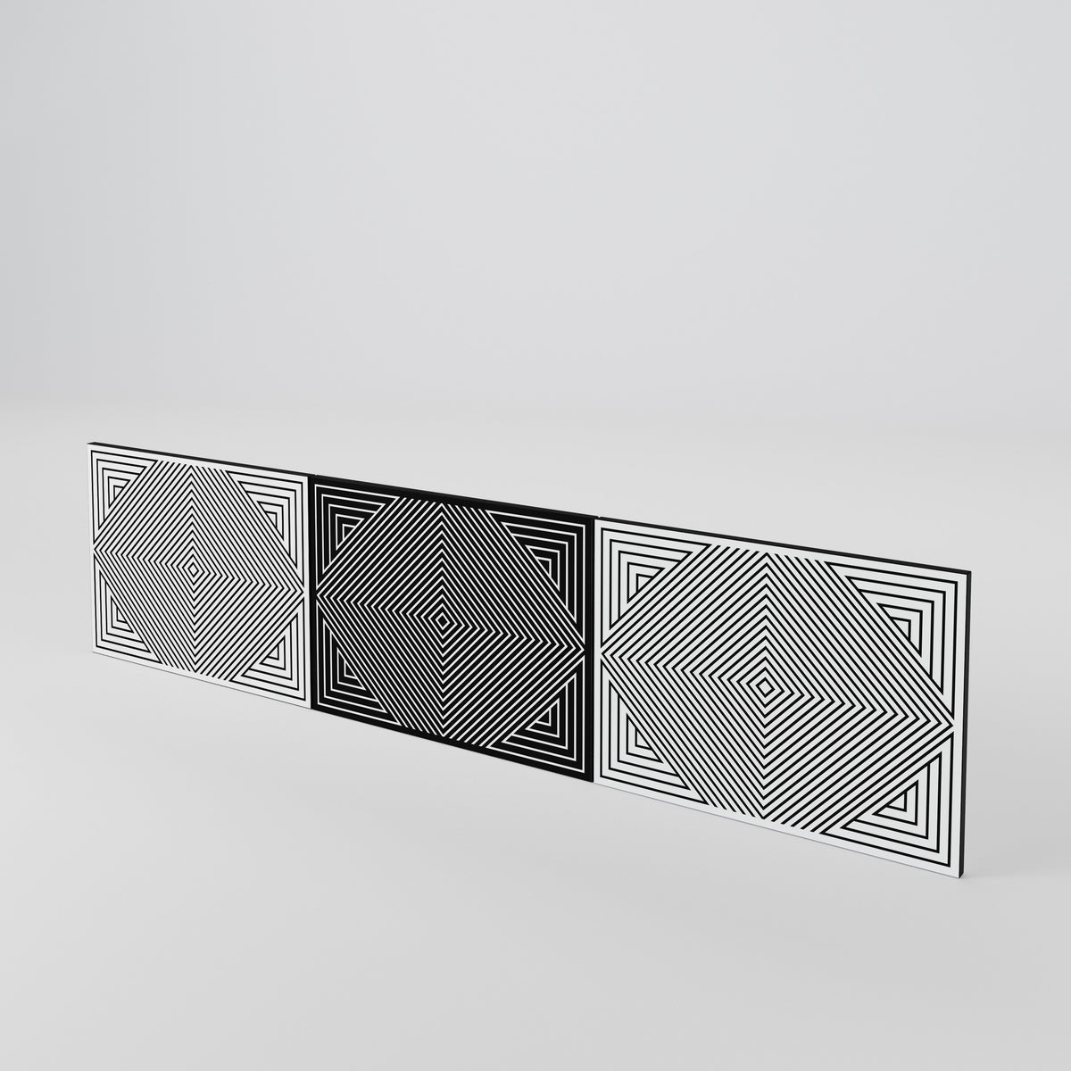 POLYGON ILLUSION 3-teiliges TV-Lowboard Tür-Set