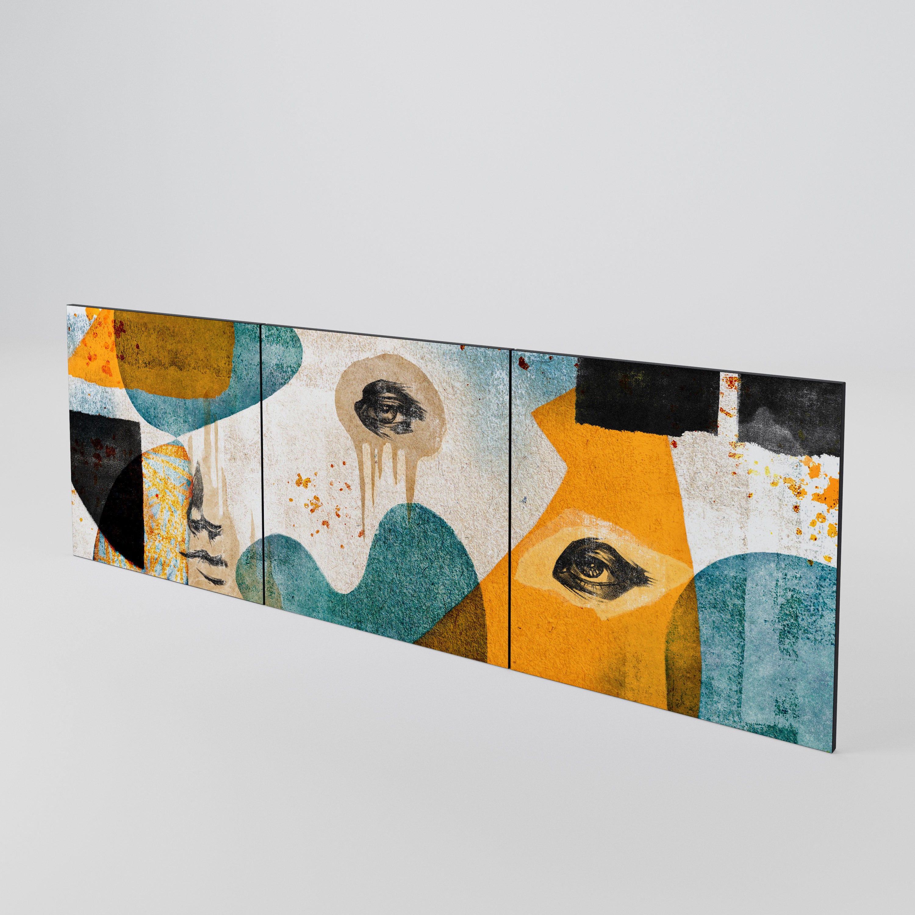 ABSTRACT FACES 3-Piece Sideboard Door Set