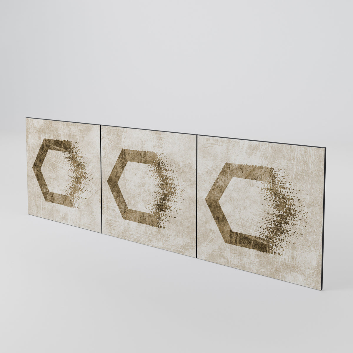 HEXAGONAL SHAPES 3-Piece Sideboard Door Set