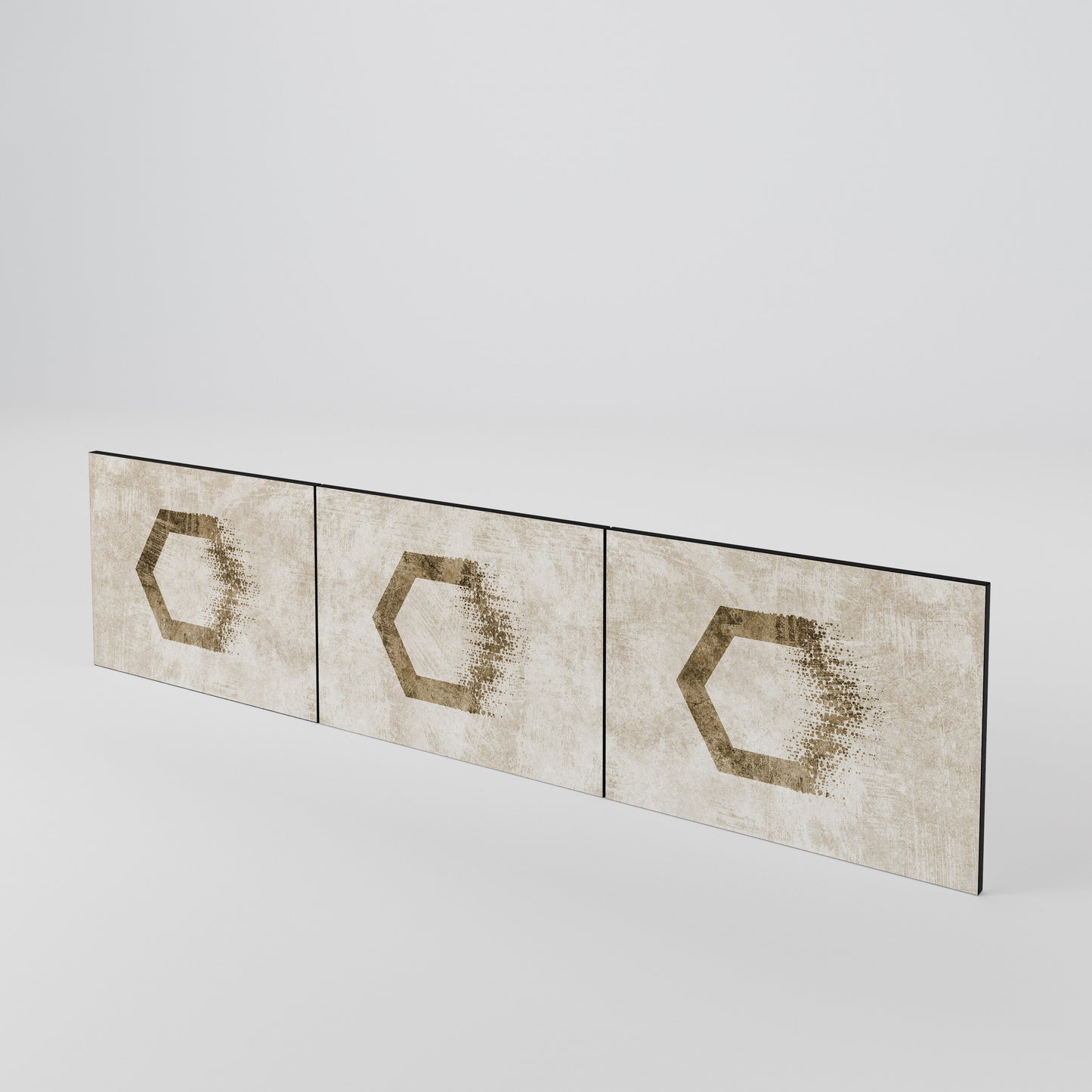 HEXAGONAL SHAPES 3-teiliges TV-Lowboard Tür-Set