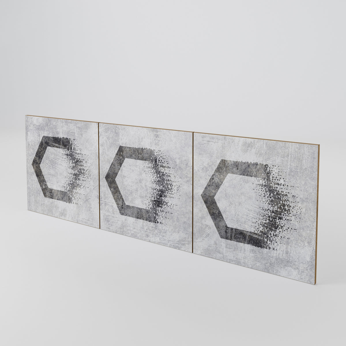 HEXAGONAL FIGURES 3-Piece Sideboard Door Set