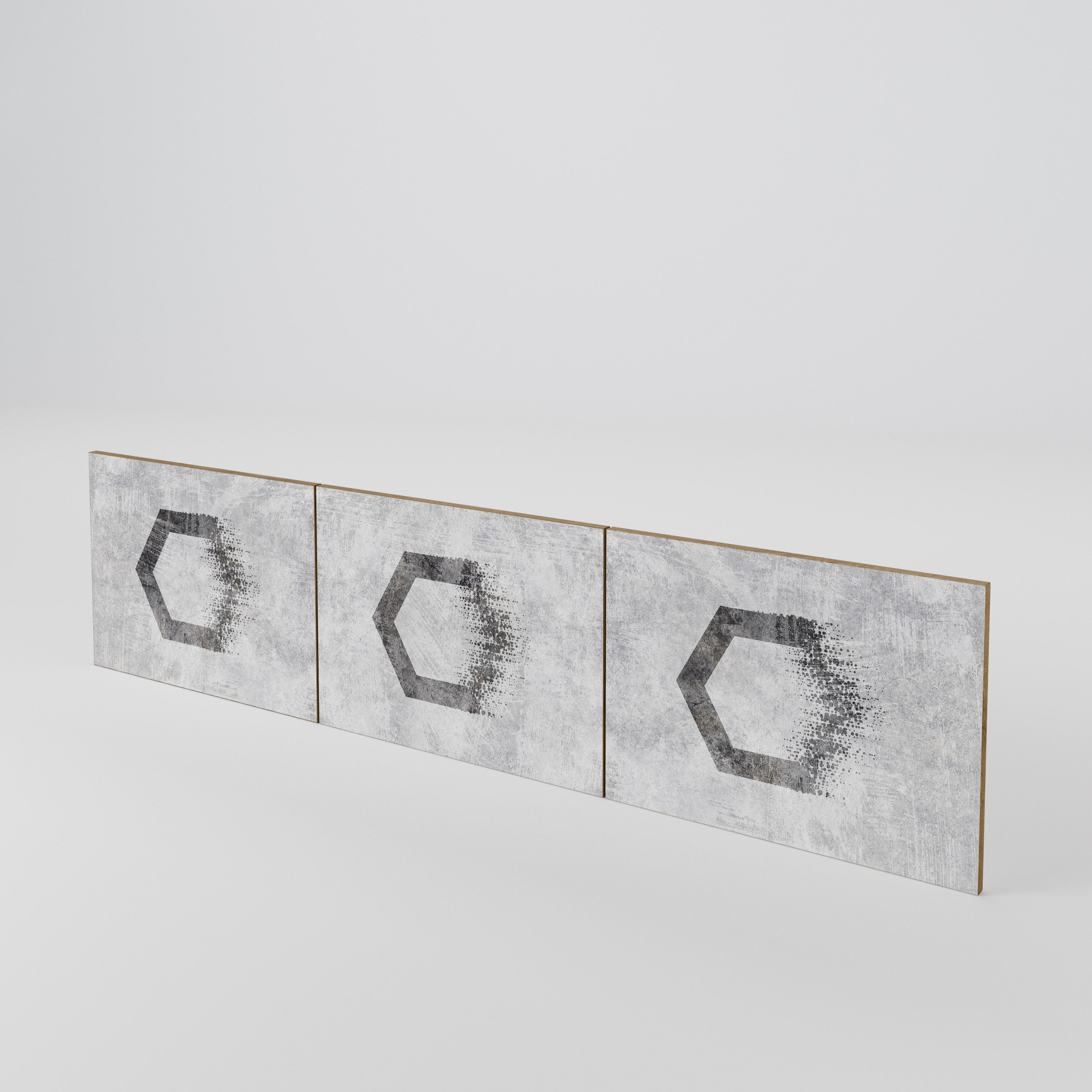 HEXAGONAL FIGURES 3-teiliges TV-Lowboard Tür-Set