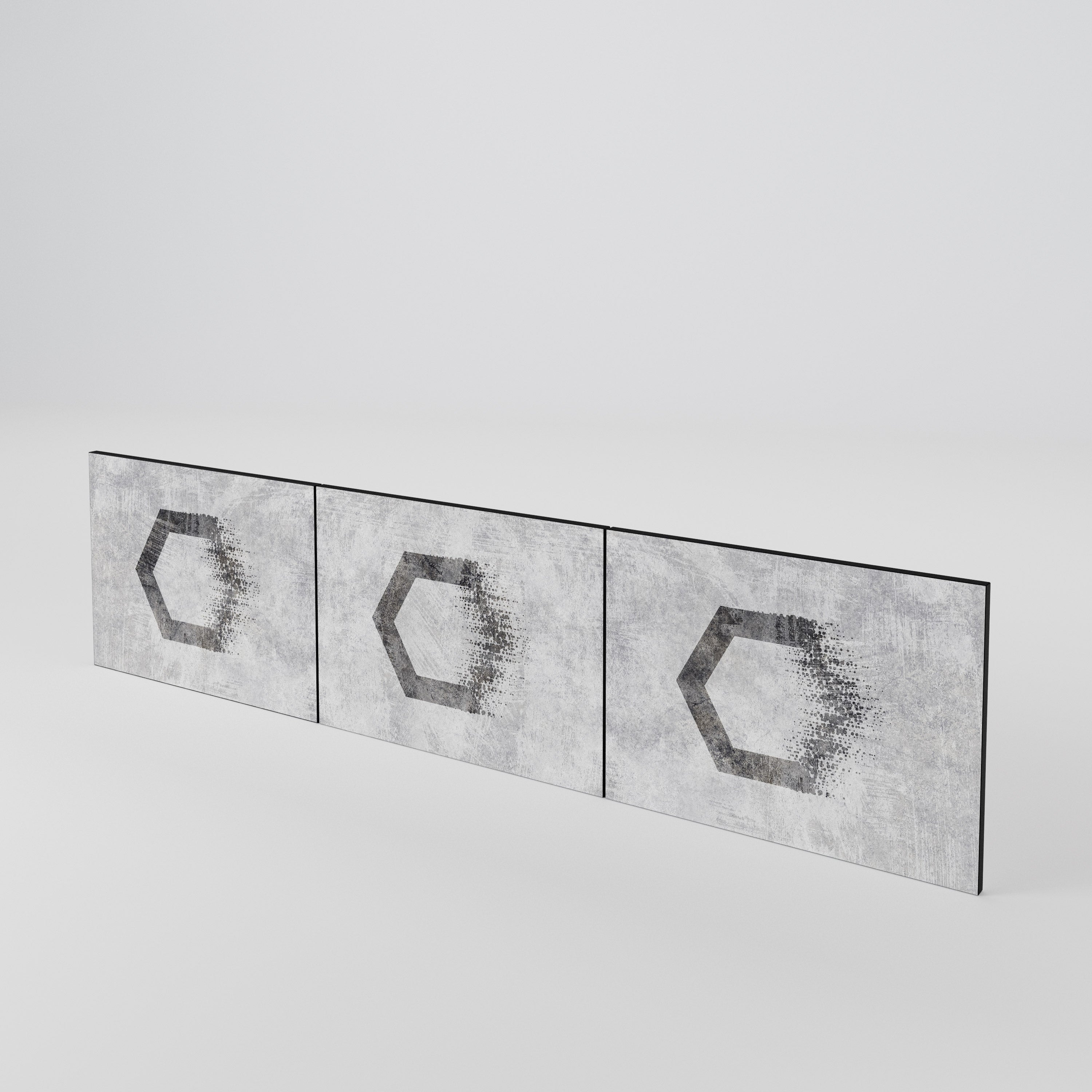 HEXAGONAL FIGURES 3-teiliges TV-Lowboard Tür-Set