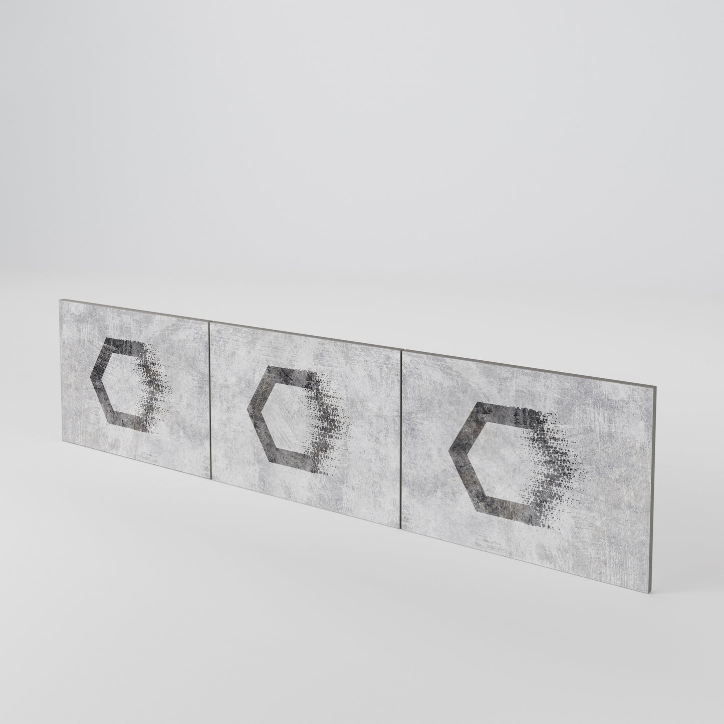 HEXAGONAL FIGURES 3-teiliges TV-Lowboard Tür-Set