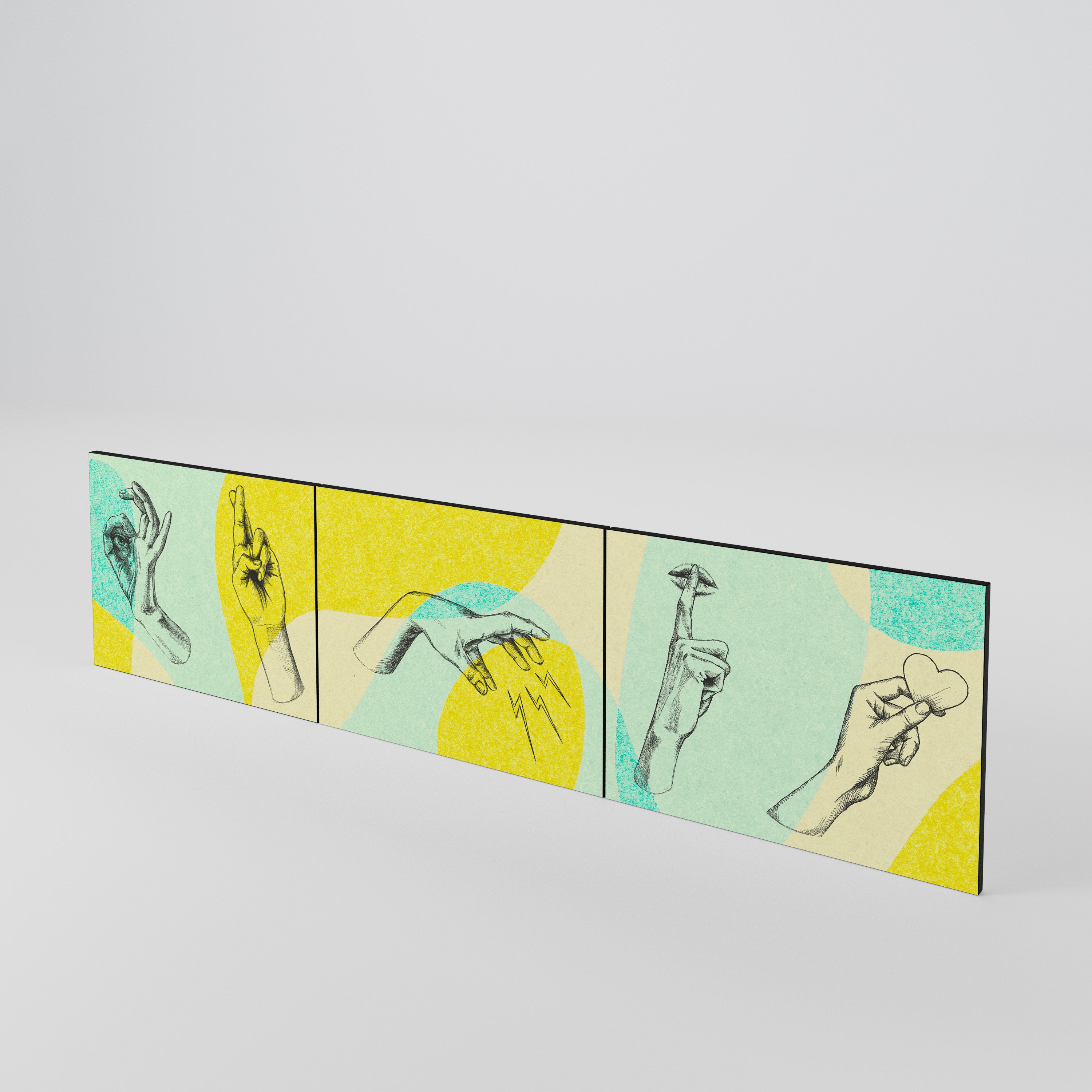 BODY LANGUAGE 3-Piece TV Cabinet Door Set