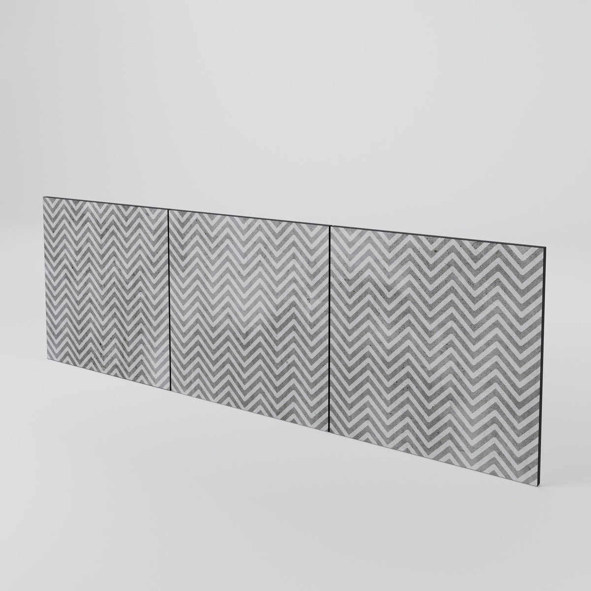 CONCRETE ZIG ZAG 3-Piece Sideboard Door Set