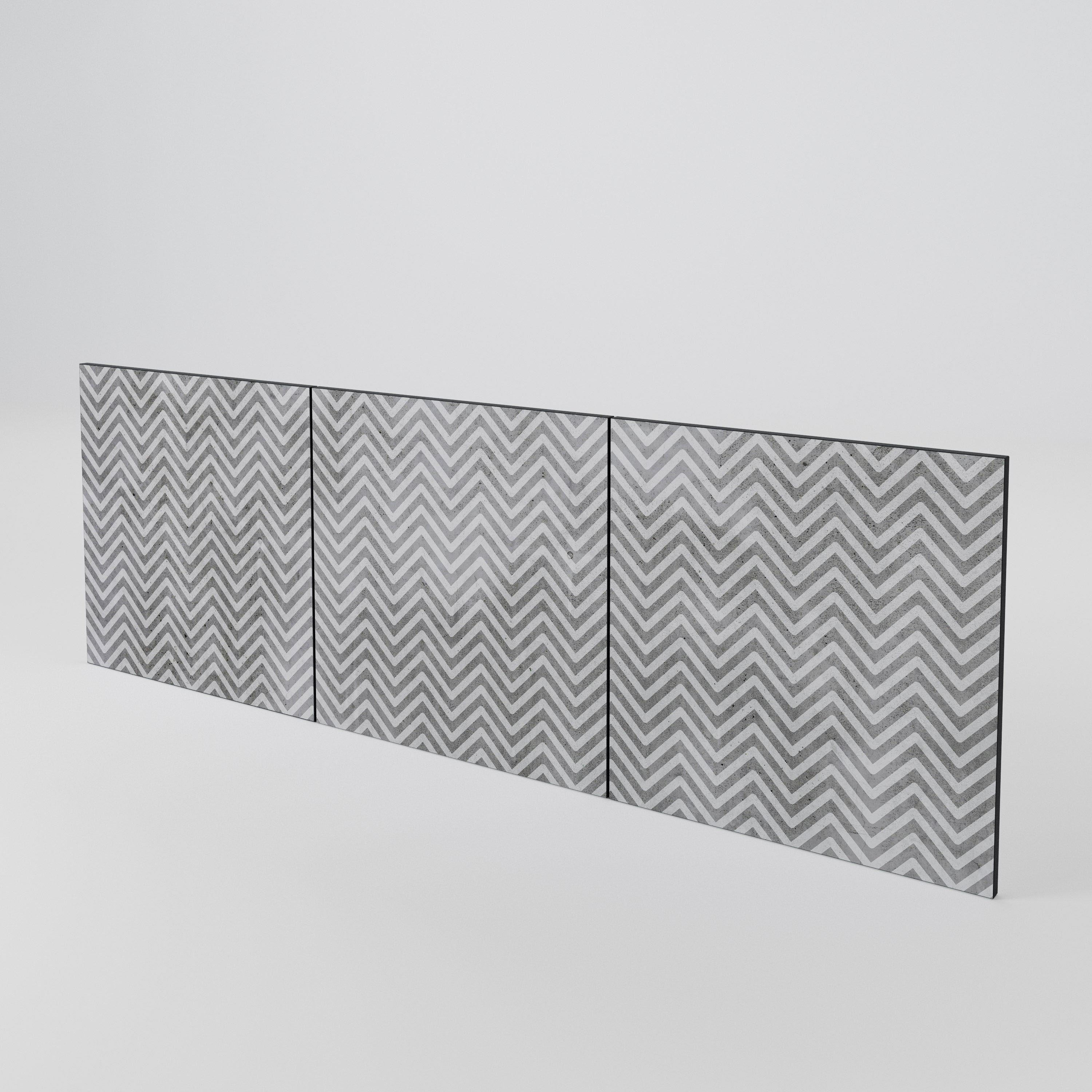 CONCRETE ZIG ZAG 3-Piece Sideboard Door Set