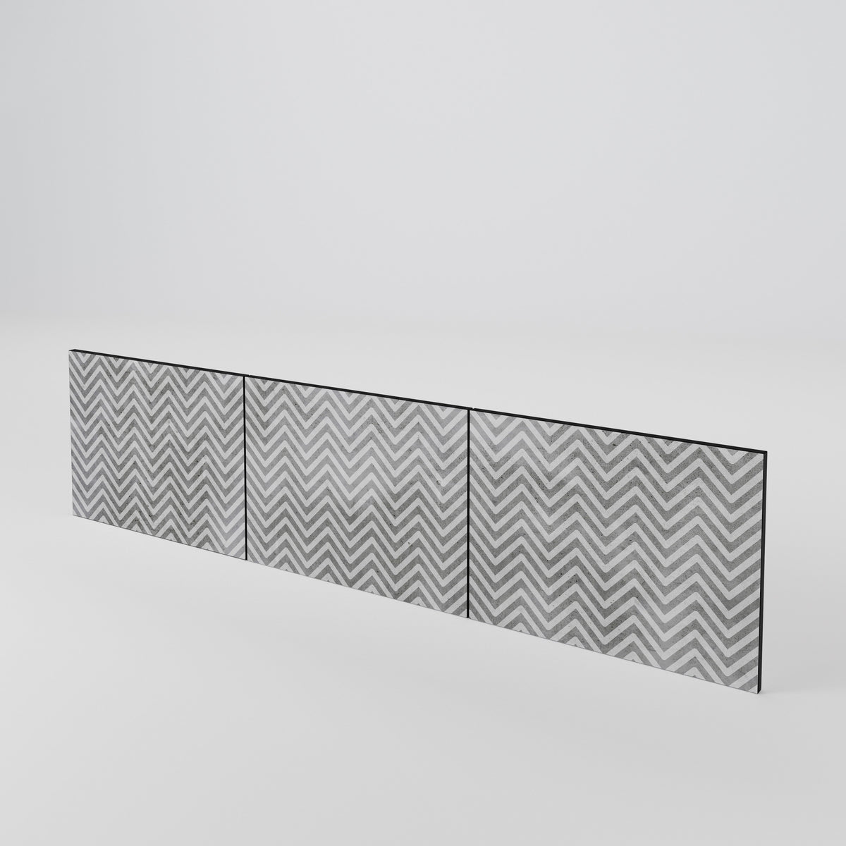 CONCRETE ZIG ZAG 3-teiliges TV-Lowboard Tür-Set
