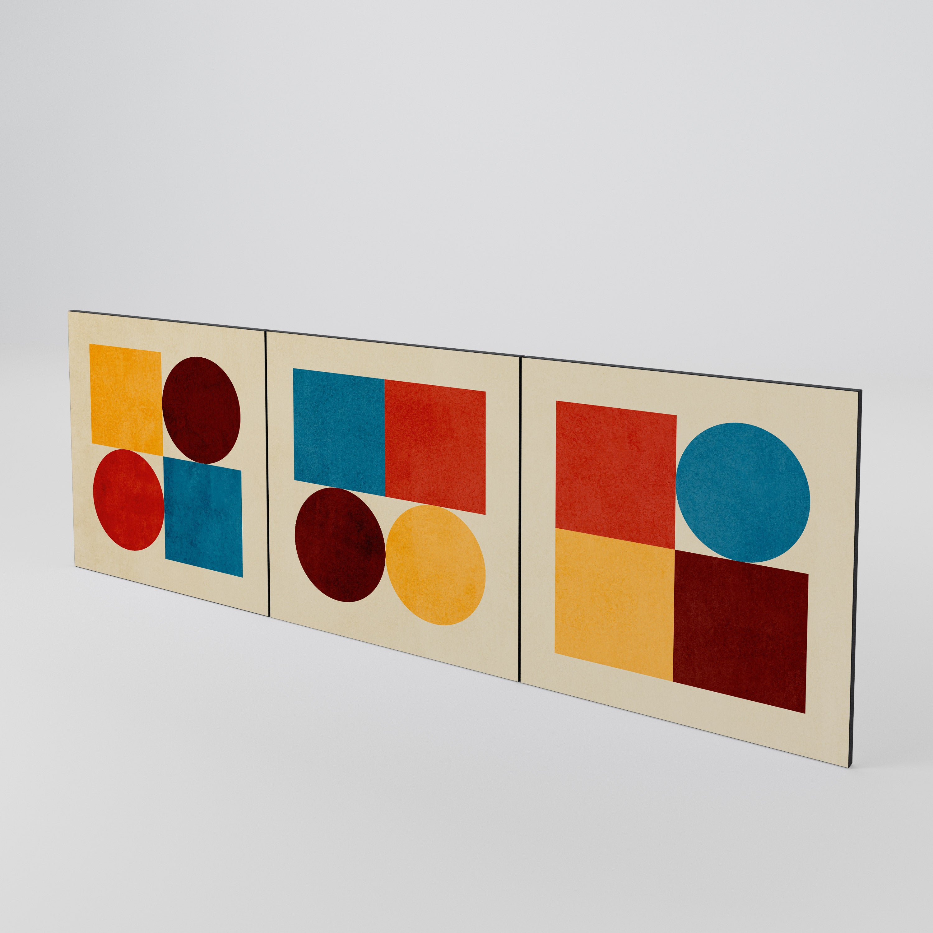 GEOMETRIC PUZZLE 3-Piece Sideboard Door Set