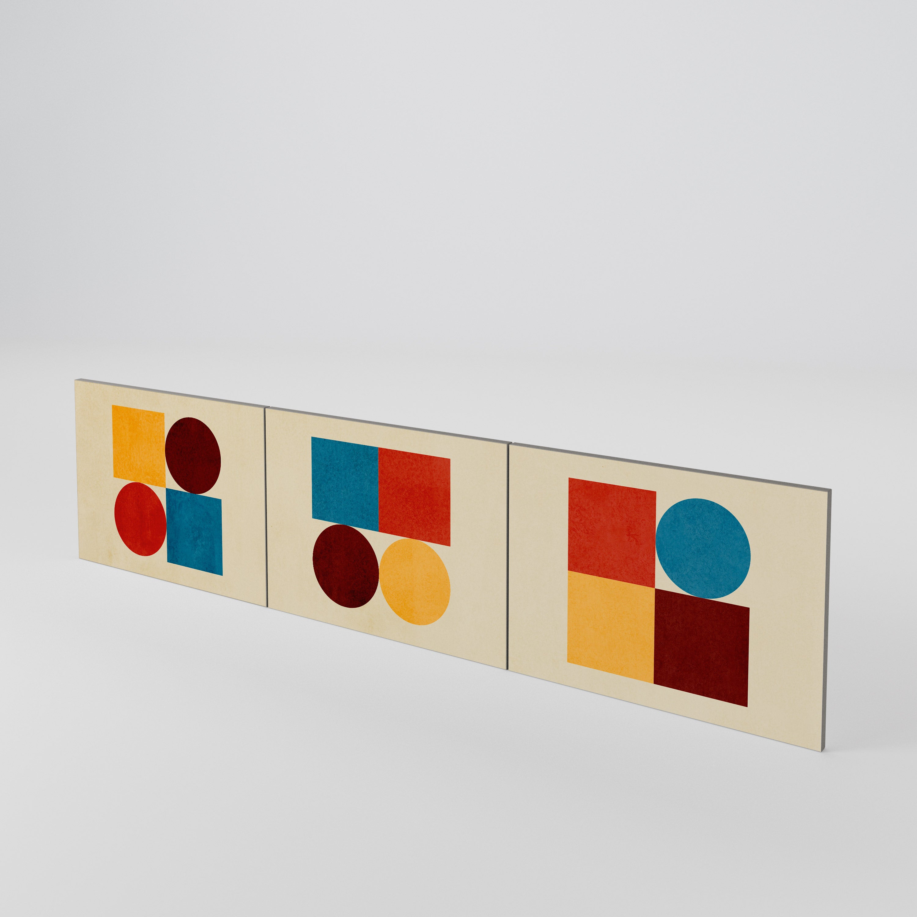 GEOMETRIC PUZZLE 3-Piece TV Cabinet Door Set