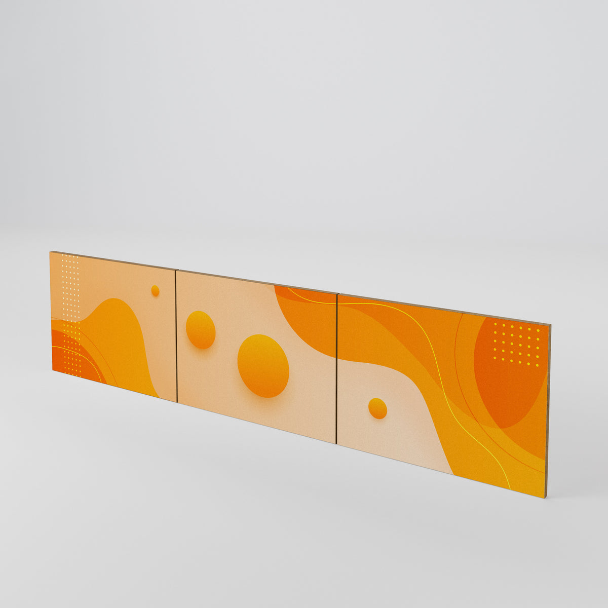 ORANGE ARRANGEMENT 3-teiliges TV-Lowboard Tür-Set