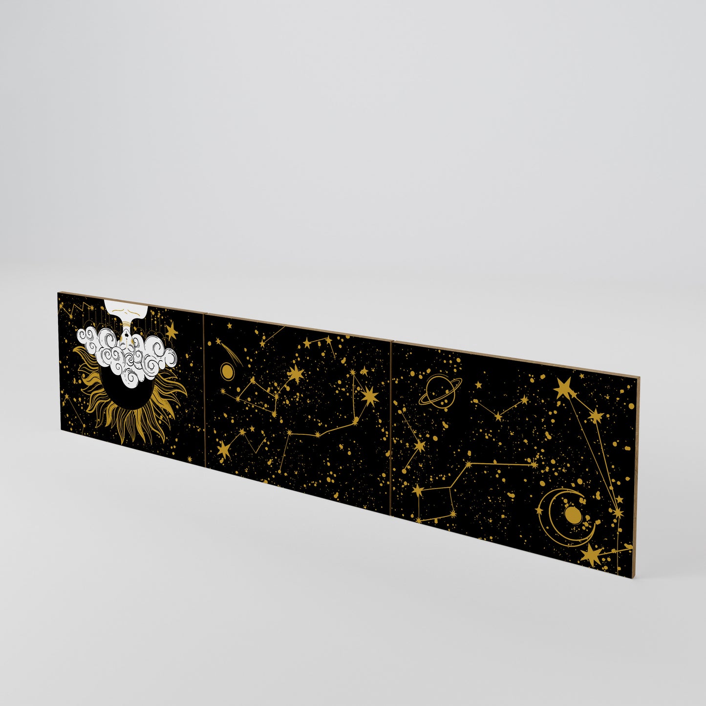 STELLAR CONSTELLATIONS 3-teiliges TV-Lowboard Tür-Set